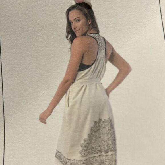 Ikikiz Turkish cotton linen block print cover up new small/medium capsule floral - Picture 2 of 6